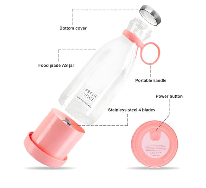 Portable Mini Juice Blender | USB Rechargeable Travel Juicer for Outdoor, Gym & Home