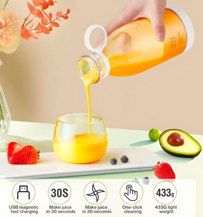 Portable Mini Juice Blender | USB Rechargeable Travel Juicer for Outdoor, Gym & Home
